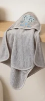 Happy Mums Ultra-Soft Hooded Baby Bath Towel – Embroidered Plush Bath Wrap for Newborns & Infants