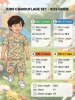 Title Boys Premium Camouflage Nicker Suit - Taz Cartoon Printed T-Shirt & Shorts Set