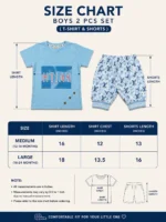Kids Premium 3-Piece Summer Nicker Suit with Matching Cap | Boys Stylish T-Shirt & Shorts Set