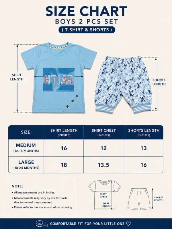 Kids Premium 3-Piece Summer Nicker Suit with Matching Cap | Boys Stylish T-Shirt & Shorts Set
