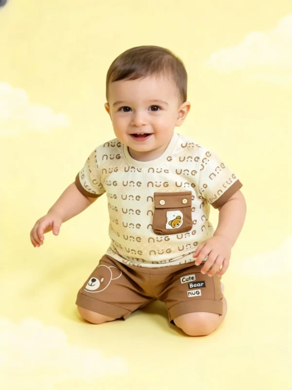 Boys Summer Short Set – 2-Piece Soft Cotton Nicker Suit