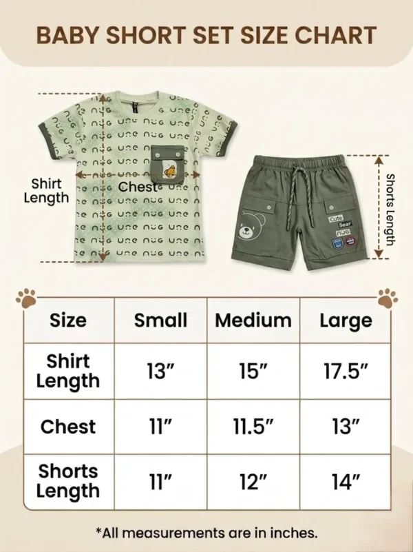 Boys Summer Short Set – 2-Piece Soft Cotton Nicker Suit