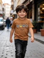 Boys Front & Back Graphic 'HOPE' T-Shirt (Sizes 20–24)