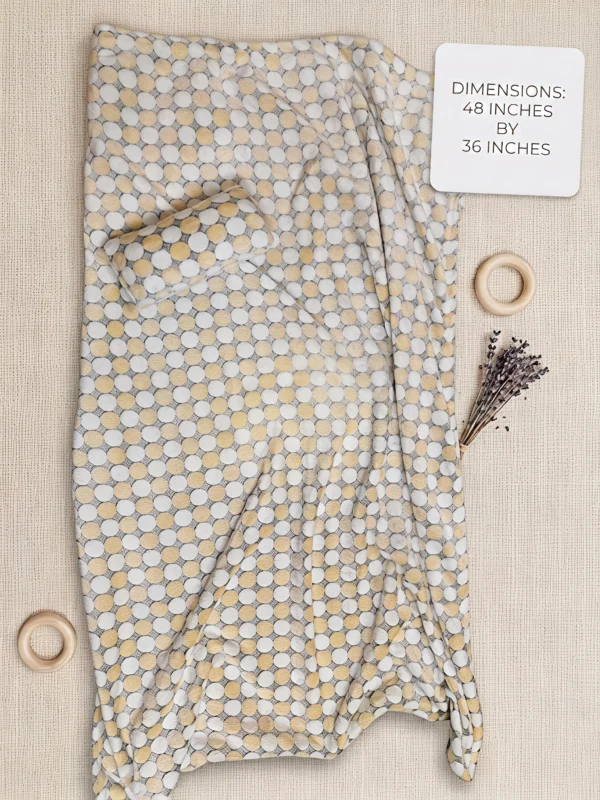 Ultra-Soft Baby AC Blanket & Pillow Set - Polka Dot Brown (48" x 36")