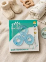 Mumitree Water Filled Silicone Baby Teether Set (Pack of 4) – Cooling Soothing Teething Toys for Infants