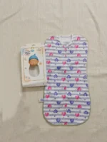 Happy Mums Newborn Soft Cotton Zipper Swaddle Pod – Ergonomic Baby Sleeping Sack (0-3 Months)