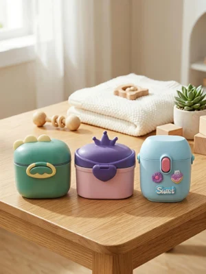 Portable Baby Milk Powder Dispenser & Formula Container Set – Cute Cartoon Travel-Friendly Formula Storage Box