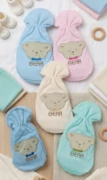 Cute Teddy Bear Soft Cotton Baby Feeding Bottle Cover Sleeve