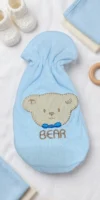 Cute Teddy Bear Soft Cotton Baby Feeding Bottle Cover Sleeve