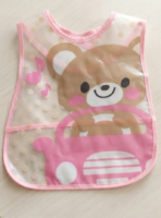 Waterproof Soft EVA Baby Feeding Bibs with Crumb Catcher Pocket – Cute Cartoon Weaning Bibs