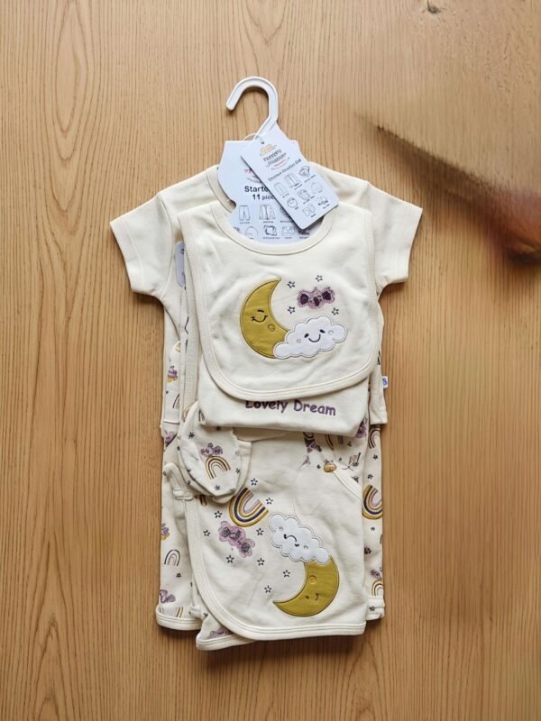 11 Pieces New Born Baby Starter Set – Newborn Essentials Combo for Boys & Girls
