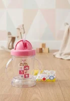 Kids Sipper & Straw Training Cup Set – Leak-Proof Toddler Drinking Water Bottles with Handles & Straws