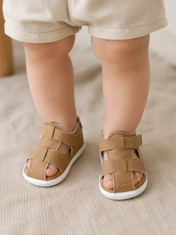 Premium Leatherette Baby Boy Sandals – Soft Sole Infant First-Walker Shoes (Sizes 1 to 4)