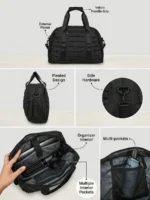 High-Capacity Multi-Pocket Travel Duffle Bag – Sleek Pleated Design
