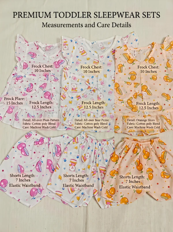 Premium Baby Girls Summer Nicker Suit Set – Cute Printed Frock & Shorts