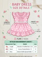 Cute Pink Polka Dot Baby Girl Dress | Premium Cotton Frock