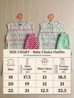 Premium Cotton Girl 2-Piece Kurti & Trouser Set – Ethnic Zigzag Summer Suit