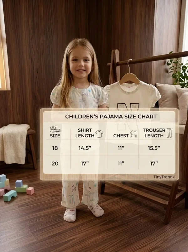 Girls 3-Piece Loungewear Set – New York Graphic Top, Ribbon Print Shirt & Trouser
