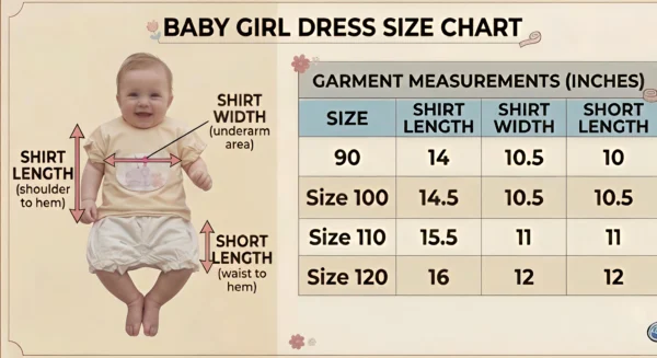 Baby Girls Cute Pastel Bear 2-Piece Summer Set – Soft Yellow T-Shirt & Floral Bloomer Shorts