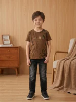 Boys Distressed Marble Print Graphic T-Shirt (Sizes 18–24)