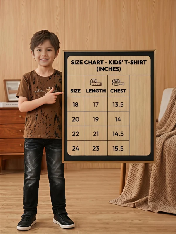 Boys Distressed Marble Print Graphic T-Shirt (Sizes 18–24)
