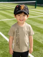 Boys Two-Tone Vertical Graphic Short Sleeve T-Shirt (Ages 3–5)