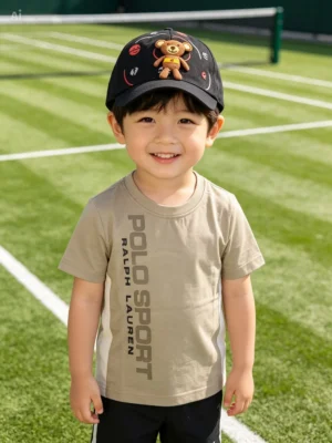 Boys Two-Tone Vertical Graphic Short Sleeve T-Shirt (Ages 3–5)
