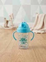 Kids Sipper & Straw Training Cup Set – Leak-Proof Toddler Drinking Water Bottles with Handles & Straws