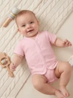 Soft Pastel Baby V-Neck Vests (Pack of 3) – Premium Cotton Innerwear