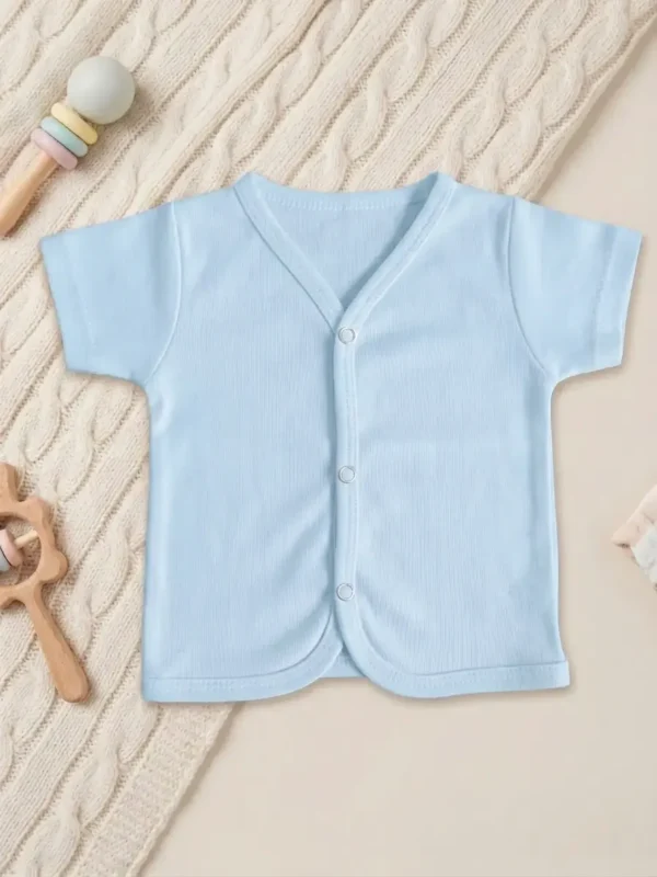 Soft Pastel Baby V-Neck Vests (Pack of 3) – Premium Cotton Innerwear