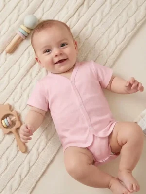 Soft Pastel Baby V-Neck Vests (Pack of 3) – Premium Cotton Innerwear