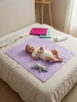 Waterproof Floral Baby Changing Mat – Reusable Bed Protector Sheet - (Available in 30x23" & 34x23" Sizes)